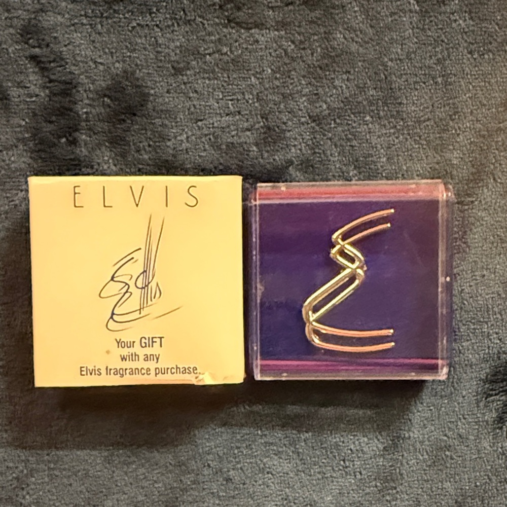 Rare Vintage Elvis Silver Tone E Pin